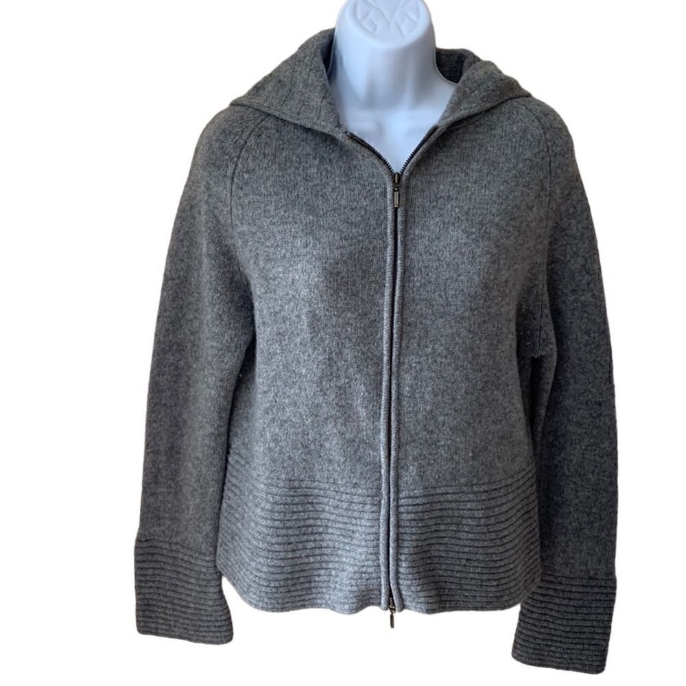 Cardigan Hoodie Sweater Alexandra Bartlett‎ 100% Lambswool women’s size medium
